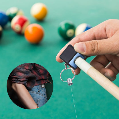 HaiFafafaing 2 Pcs Chalk Holder Pool Billiards - Retractable Cue Chalk Holder Pool with Belt Clip - Snooker Billiards Accessories