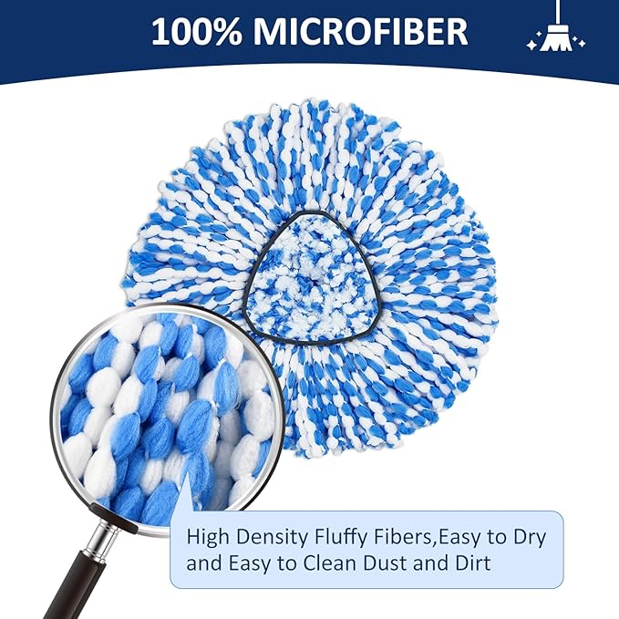 6 Pack Spin Mop Replace Head