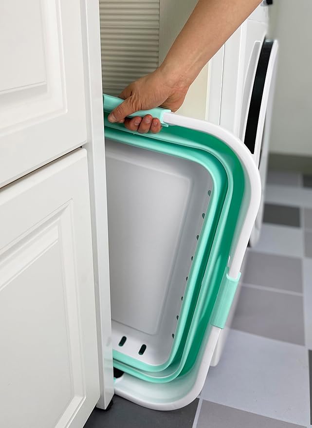 SAMMART 42L Collapsible Plastic Laundry Basket