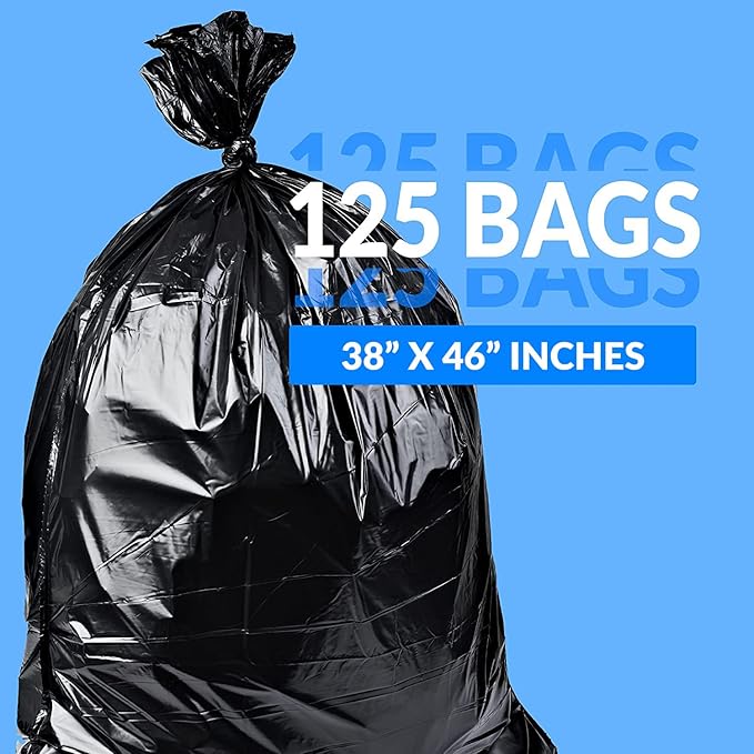 Reli. SuperValue 40-45 Gallon Trash Bags | 125 Count | Made in USA | Heavy Duty