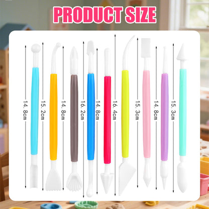 Basic Polymer Clay Tools, Clay Sculpting Tools Acrylic Roller Pin, Clear Rectangle Sheet Press Board, Double-Ended Pottery Carving Set for Beginner (26)