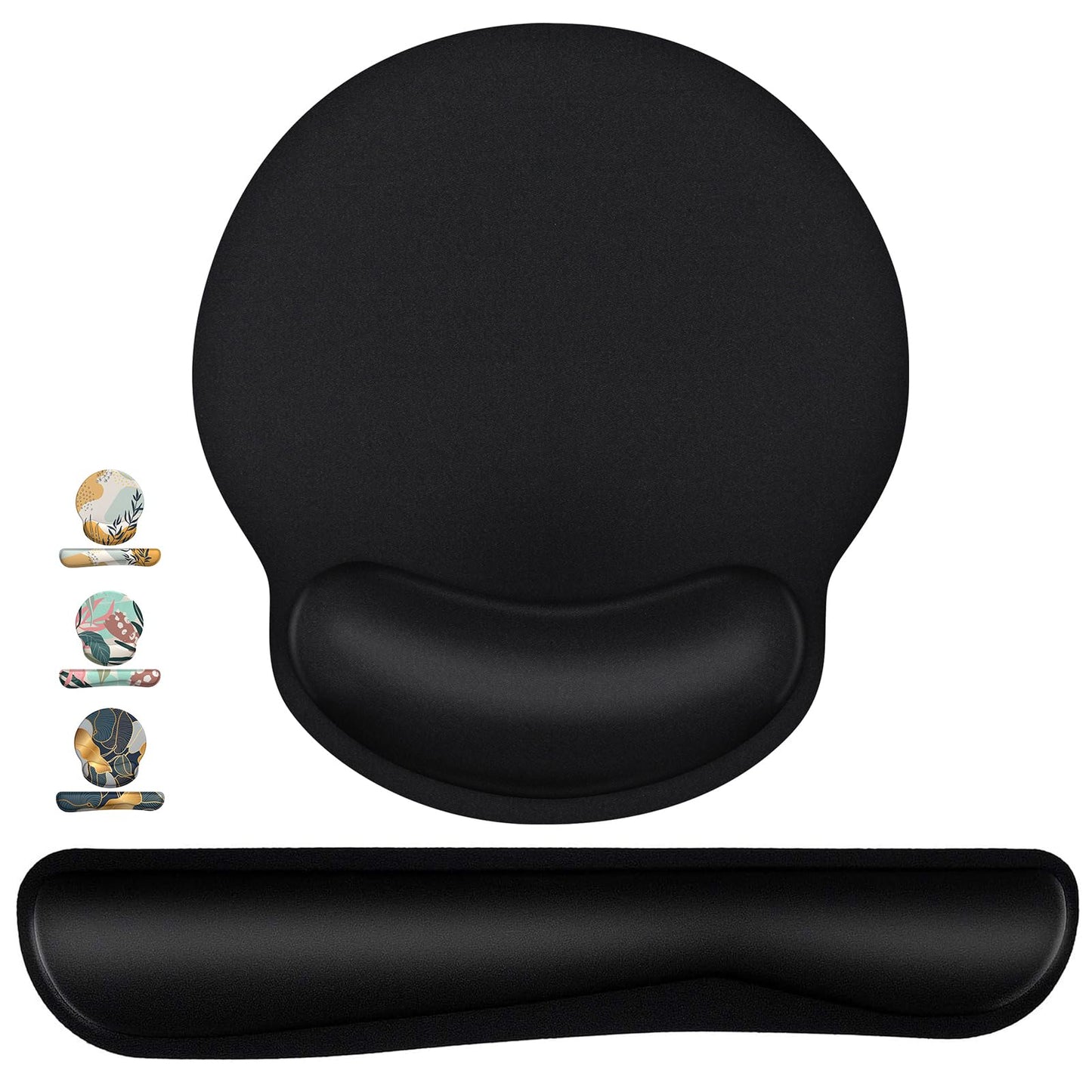 Mouse Pad and Keyboard Wrist Rest- Ergonomic Wrist Rest for Computer Keyboard and Mouse Pad, Memory Foam Wrist Support for Comfy Typing, Ideal for Laptop, Office, Gaming