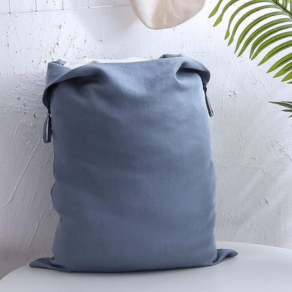 Amazhiyu Pure Linen Over The Door Laundry Hanging Hamper Bag