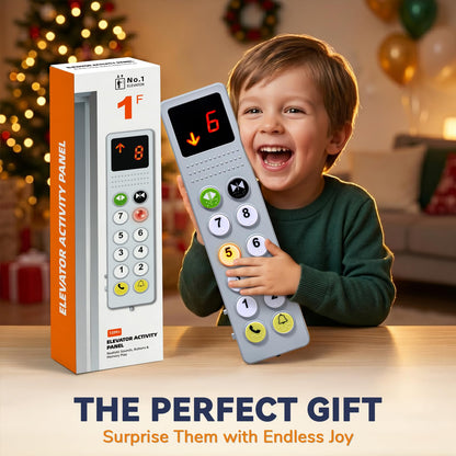 Civikids Elevator Activity Panel Toy for Toddlers, Musical Toy Sensory Busy Board with Lights Sounds Numbers, Montessori Toys for 2 Year Old Boys Girls, Toddler Travel Toys, Birthday Gift for Kids