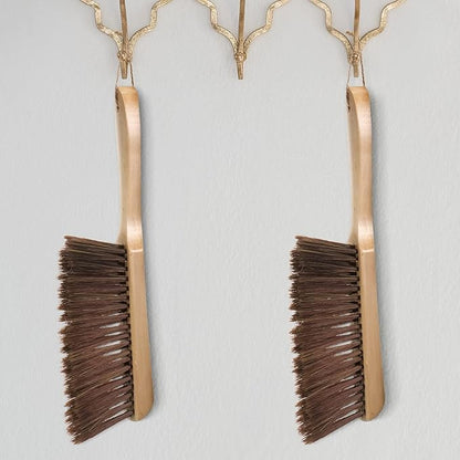Patelai 2 Pieces Wooden Bench Brushes, Soft Bristles, Long Wood Handle