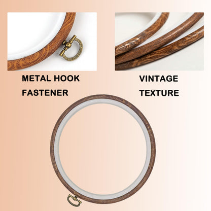 4 Pcs 6 Inch Embroidery Hoop, Round Cross Stitch Hoop Rings Durable Embroidery Hoops for DIY Art Craft Sewing Projects, Decorative Embroidery Hoop Frame Kits for Handmade Ornaments & Home Display