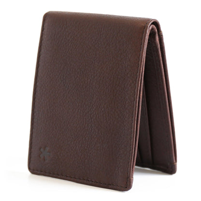 Swear Brands Full-Grain Leather Wallet | Slim RFID Blocking Bifold Design with Cash Pocket & Card Pull Strap | Holds 1-12 Cards | Stylish & Durable (Walnut)