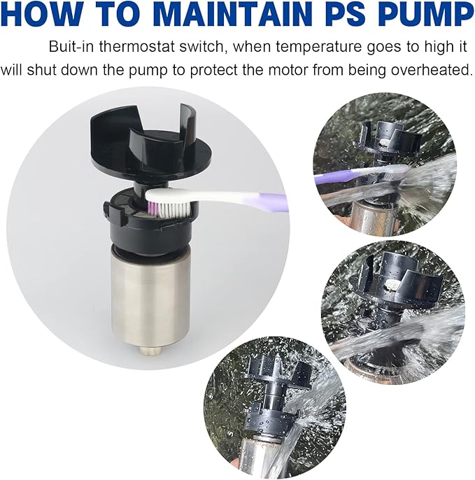 WaterRebirth (4900GPH-250W,UL listed) High Flow Submersible Large Fountain Submersible Water Pond Sump Pump Aquarium Electric Waterfall Pump Outdoor PS-4900