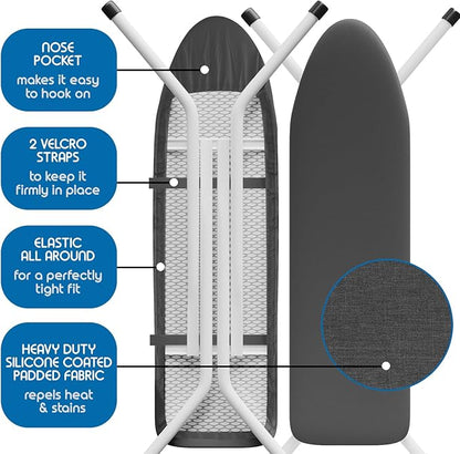 Ironing Board Holder Wall Mount & Over The Door Hanger, Laundry Room Ironing