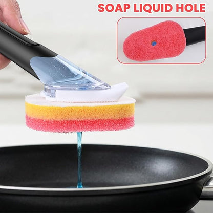 Soap Dispensing Replacement Dish Brush Storage Set