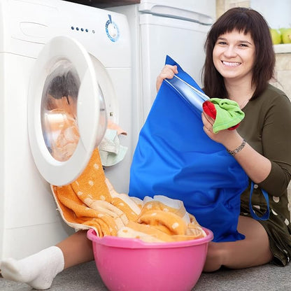 Shappy 2 Pcs Large Travel Laundry Bag Washable Waterproof Wet Dry Large Dirty