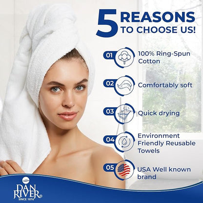 DAN RIVER 8 PC Luxury Bath Towels