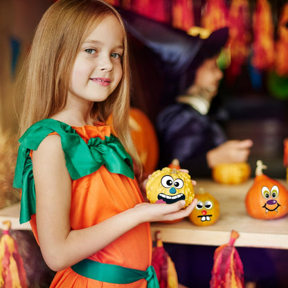 kockuu 72 Pack Halloween Pumpkin Decorating Stickers - Mini Make 36 Sheets of Small Pumpkin Face Stickers for Kids, Toddlers & Party Favors