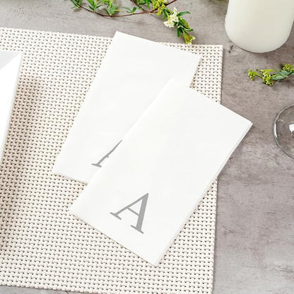 Luxenap 15.8 X 7.9 Inch Linen-Feel Guest Towels, 2000 Lettered Hand Towels