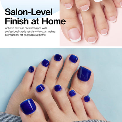 Morovan Nail Slip Solution Kit: 2.5 OZ Anti‑Stick Gel Liquid for PolyGel Nails with Dual‑Ended Brush & Nail Forms Ideal Easy Spread for Beginners