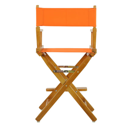Casual Home 24" Director's Chair Honey Oak Frame-with Tangerine Canvas, Counter Height