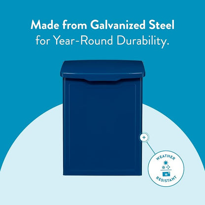 Architectural Mailboxes 2681BE Marina Wall Mount Mailbox, C1, Blue | Galvanized steel build for outside with weather-resistant outdoor construction and a rust-resistant powder-coat finish.