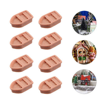 NUOBESTY 12Pcs Miniature Boat Figurines for Fairy Garden Accessories, Plastic Mini Rowboats for Dollhouse Decor, Small Toy Boats for Micro Landscape Terrarium Cake Topper DIY Craft