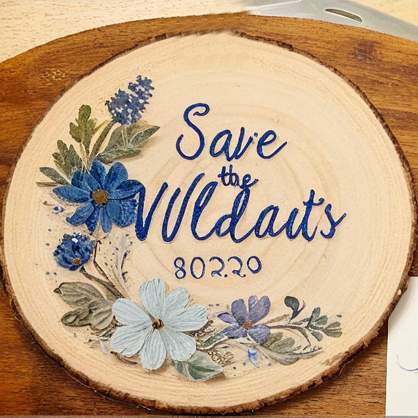 GRCEOY Natural Wood Slices for Centerpieces 10 pcs 10-11 Inches Large Wood Circles, Rounds, centerpieces for Tables Wedding Decor, Baby Showers and Rustic DIY Projects