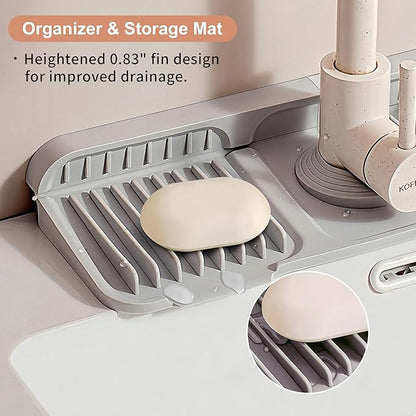 14.5 inch Silicone Faucet Mat for Kitchen Sink