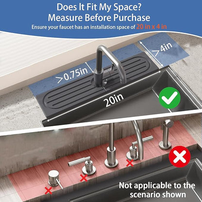 Fast Drying Stone Faucet Mat for Kitchen Sink