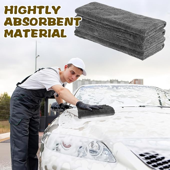 4 Pcs Extra Large Microfiber Cleaning Cloth, Lint and Streak Free