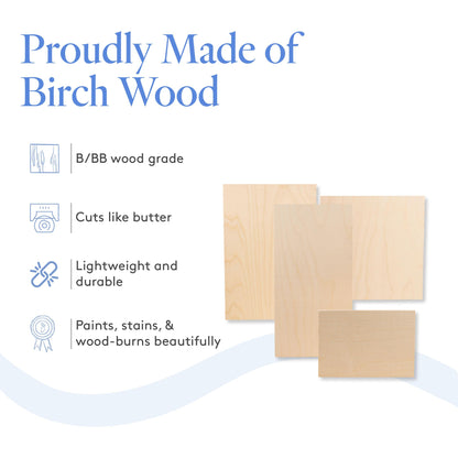 Baltic Birch Plywood 15 x 30 x 1/4 Inch - 6 mm Craft Wood, Pack of 2 B/BB Grade, Stronger Than Basswood Sheets or Balsa Wood, Perfect for Laser, CNC Cutting, Wood Burning, by Woodpeckers