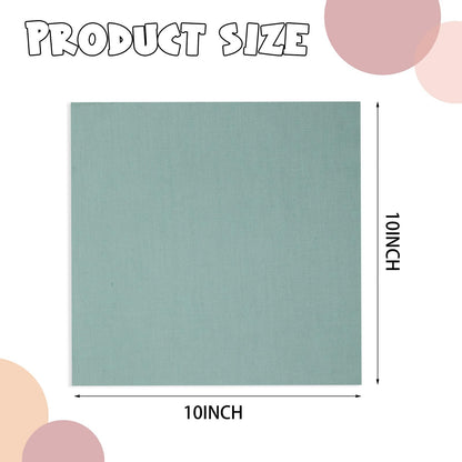 Buryeah 100 Pieces 10 x 10 Inch Sage Green Cotton Quilting Fabric Squares Dusty Green Precut Fabric Bundles Solid Sage Colors Layer Quilt Material for Spring Wedding Sewing Embroidery Cloth DIY Craft