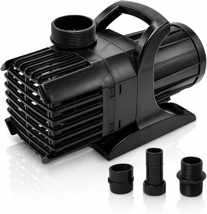 HALF OFF PONDS Submersible Water Pump, 3,000 GPH Pond Pump with 33FT Power Cord and 19FT Max Head, 192W Ultra Quiet Energy Efficient Pump for Koi Pond, Fountain, Waterfall, Water Garden, Skimmer