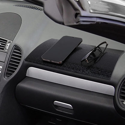 Extra Thick Sticky Anti-Slip Gel Pad, Mini-Factory Premium Universal Non-Slip Dashboard Mat for Cell Phones, Sunglasses, Keys, Coins and More - Black (Large Size: 7.8" X 5.5")
