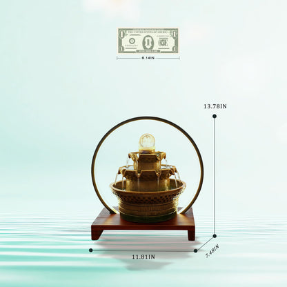 Tabletop Water Fountain Indoor - Water Fountain Decor for Meditation, Relaxation for Yoga, Study, Tea, Living Room, Office, Beauty Club Decor