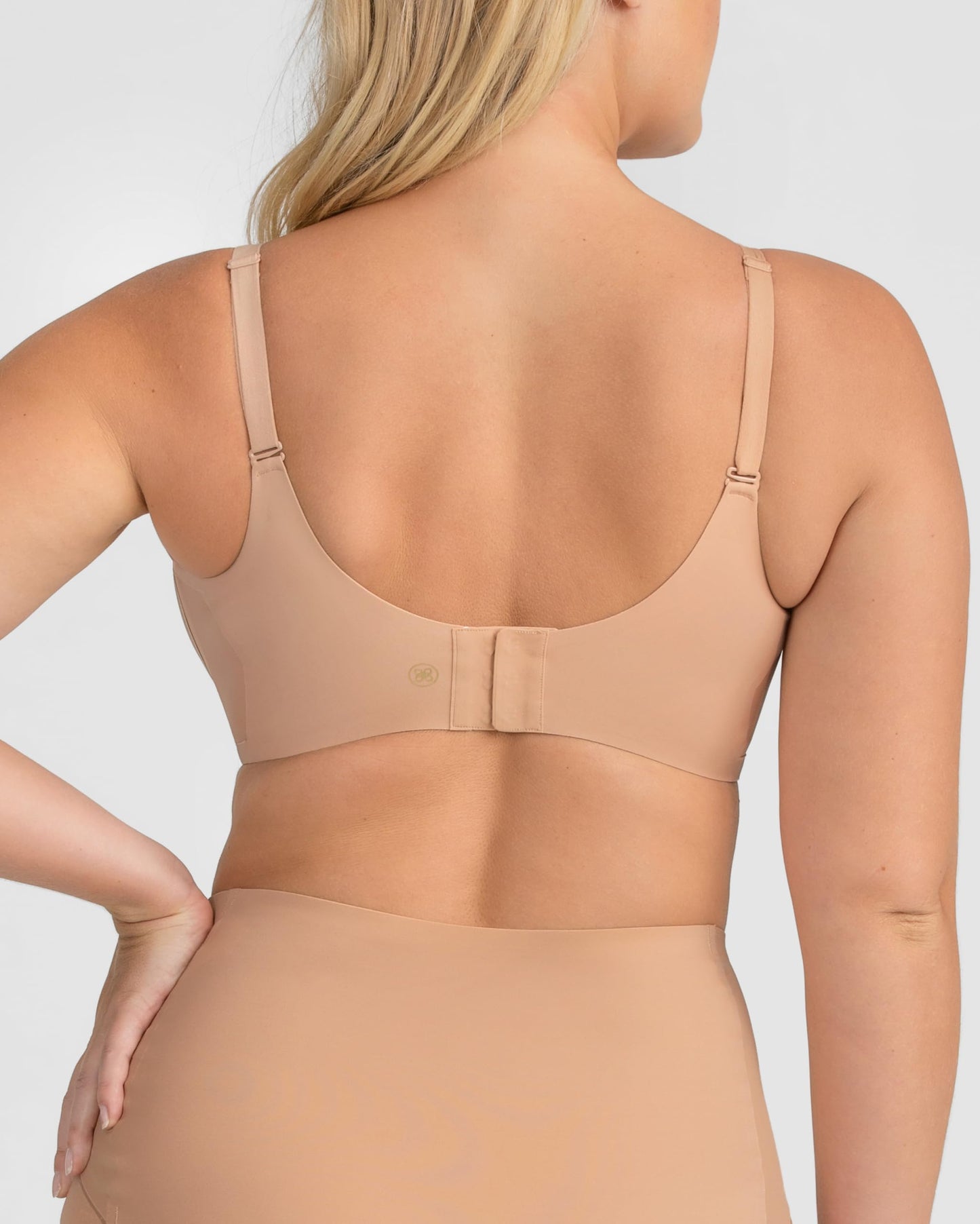 HONEYLOVE Bras for Women, LiftWear Crossover Bra - Sand - L