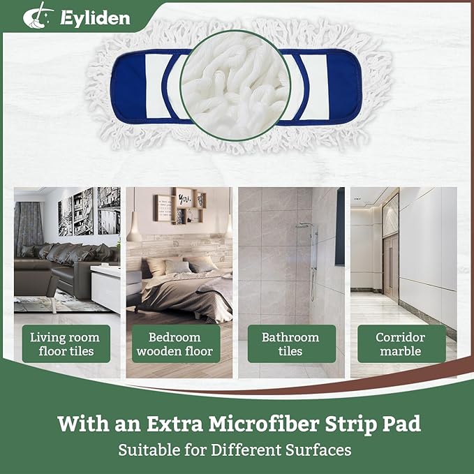 Eyliden Dust Mop with Reusable Washable Pads