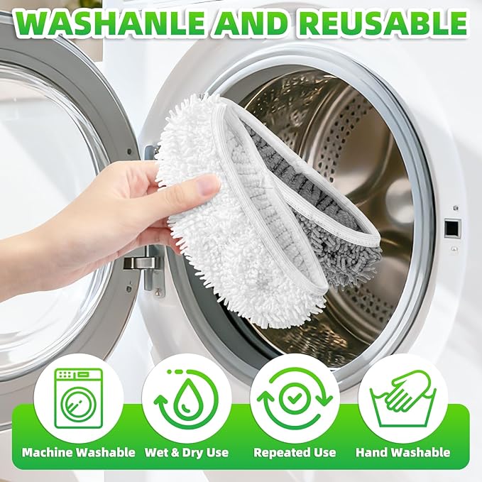 6 Pack Reusable Mop Pads Compatible