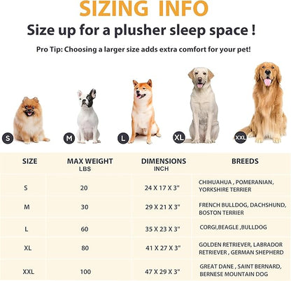 Dog Crate Pad for XX Large Dog - 47x29 Memory Foam Dog Bed, Washable & Anti-Slip Dog Bed Mat, Ultra Soft Kennel Pad for Dogs Cozy Sleeping Mat, Khaki