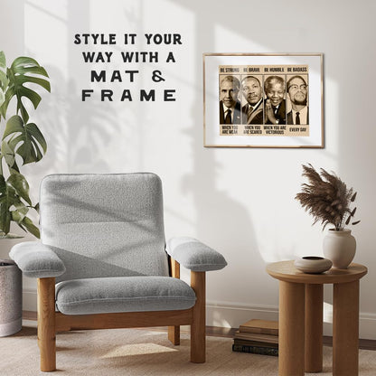 African American Inspirational Wall Art 11x14 - Black History Posters - Inspirational Figures - Black Men Motivational Quotes - Positive Affirmation Office Wall Decor - BLM Culture Art Print