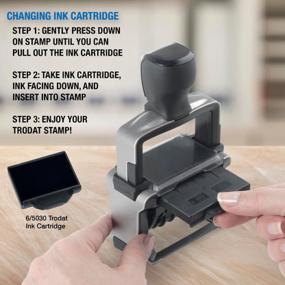 Trodat 5030 Professional 4.0 Date Only Stamp, Self Inking, Impression Size 1-5/8” x 3/8” (Black)