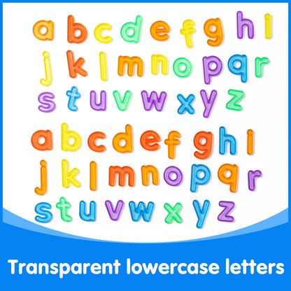 Odoorgames 78 Pcs Translucent Lowercase Letters - Learning Toy for Light Table Accessories and Manipulatives