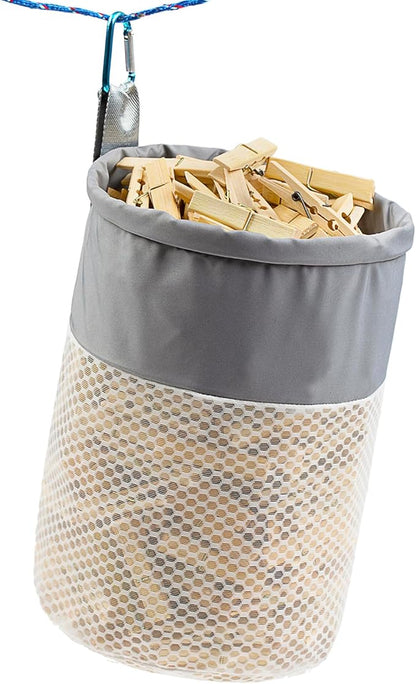 Mesh Clothespin Bag Holder Outside, Ventilation and Moisture Resistance