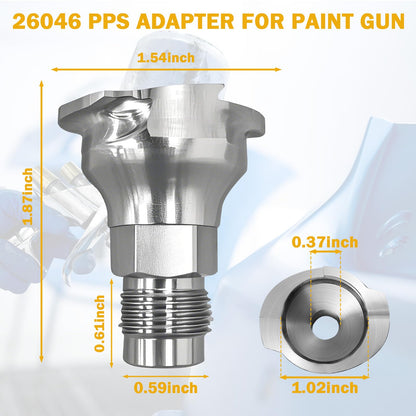 ulapithi 26046 PPS 2.0 Spray Gun Adapter #S15 3/8 Inch Male 19 Thread BSP Compatible with 3M, Connects Several Paint Gun Brands to PPS 2.0 Paint Spray System -1 Pack
