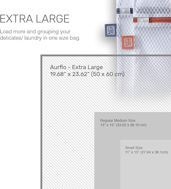 Mesh Laundry Bags for Delicates – 2 XLarge Durable Net