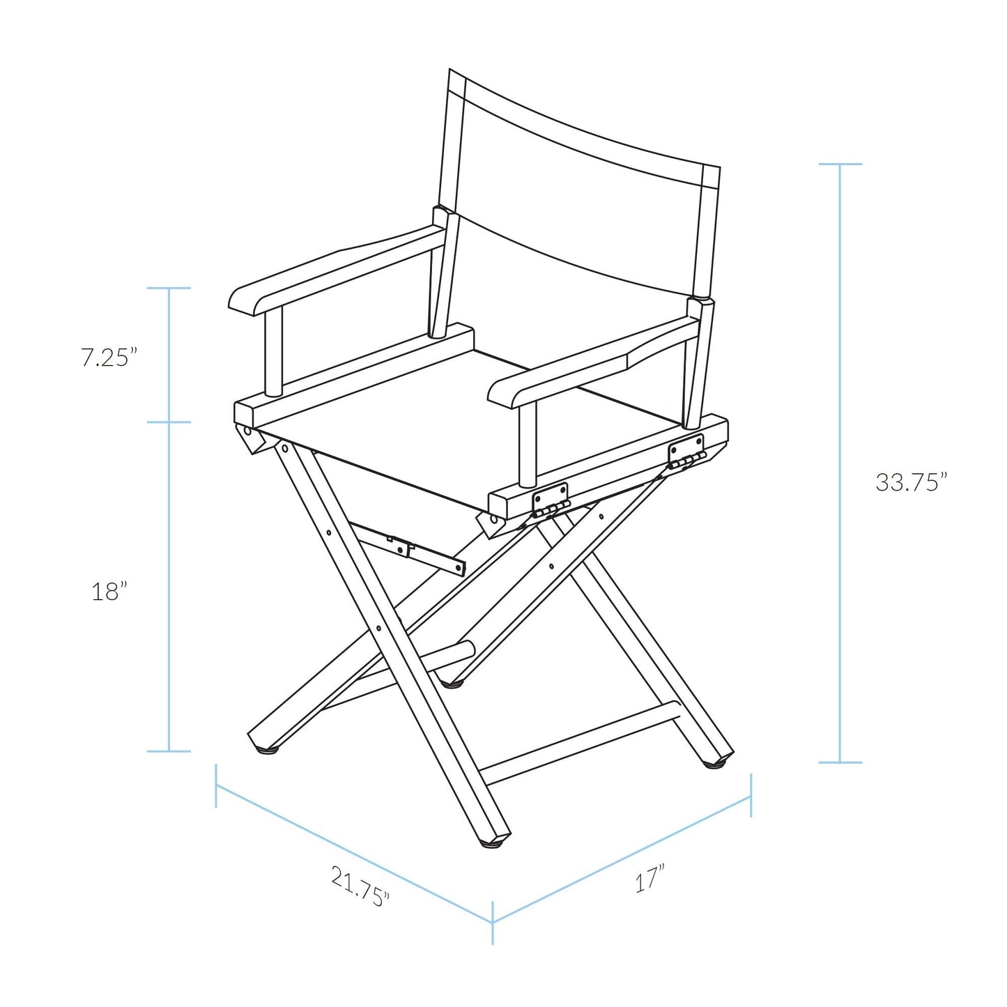 Casual Home 200-55/021-72 Director Chair 18" - Classic Height Honey OakFrame/Lime Green Canvas