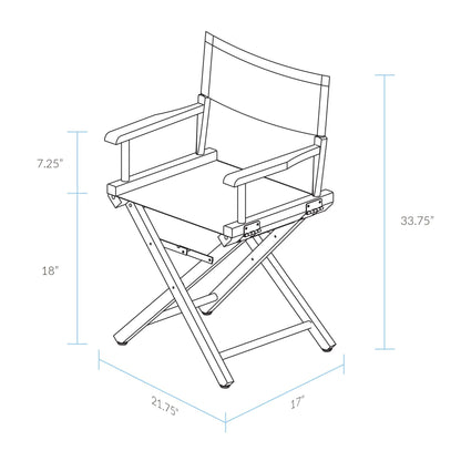 Casual Home 200-55/021-72 Director Chair 18" - Classic Height Honey OakFrame/Lime Green Canvas