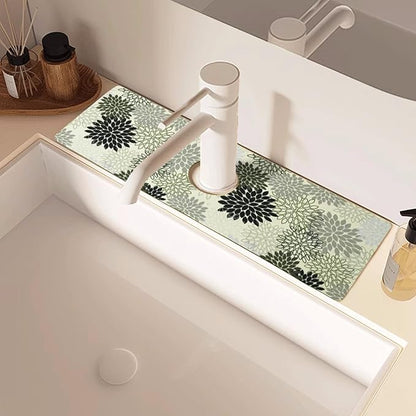 Sink Faucet Absorbing Mat, 2 Pack Drying Mat Around Faucet Sink Splash Guard
