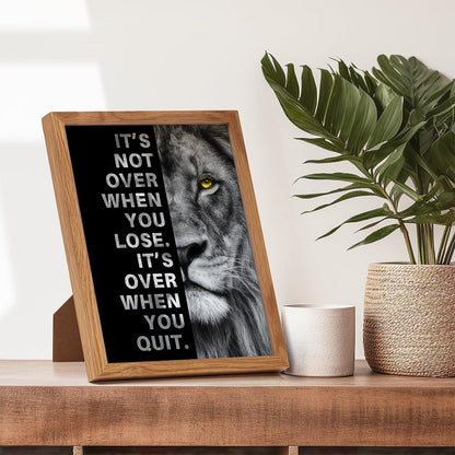 YELLOWBIRD ART & DESIGN Motivational Wall Art & Decor FRAMED - Positive Quotes - Motivational poster - Office Wall Art - Lion Wall Decor Inspiration Motivation Man cave Gym Wall Decor for Men