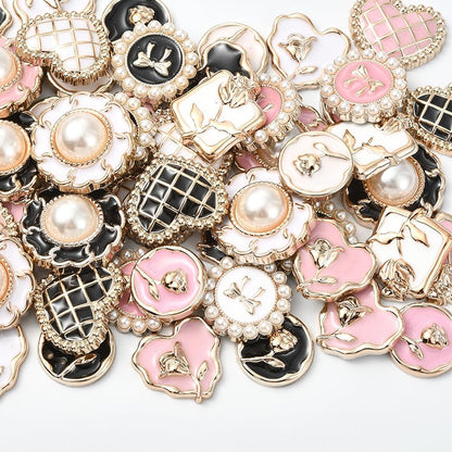 SOFPLATE 18 Styles 72Pcs Round Cabochons Flatback Heart Shaped Cabochons Bulk Small Resin Flowers Pearl Bows Colorful Cute Enamel Charms for Jewelry Making DIY Crafts Gifts Hair Clips Adults Beginners