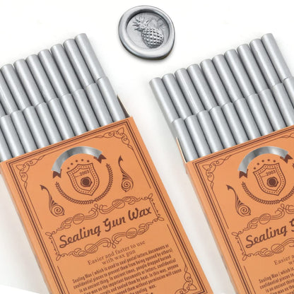 Wax Seal Sticks, Wasole 40pcs Silver Glue Gun Sticks Beads for Wax Seal Stamp, Great for Sealing Letter, Wedding Invitations, Envelopes (Silver)
