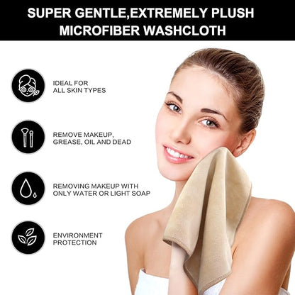 SINLAND Microfiber Facial Cloths Fast Drying Washcloth 12inch x 12inch