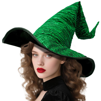 Wizard Hat for Adult Halloween Costume Witch Hat Cosplay Accessory Can Be DIY Your Own Styling (Style-B green)