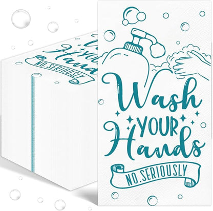 100 Pcs Disposable Hand Towels for Bathroom Paper Towels for Guests 3 Ply Wash